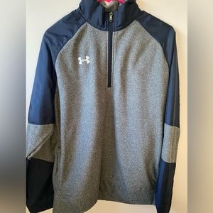 Under Armor 3/4 Zip, Navy, Medium